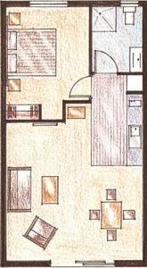 1-Bedroom Unit Layout